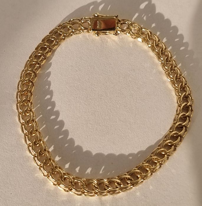 Używana złota bransoletka Galibardi / Garibaldi 585 14k 13,46g 20cm.