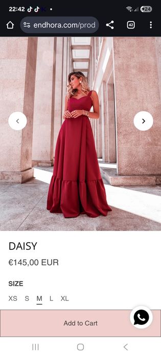Vestido Marca Endhora M 38