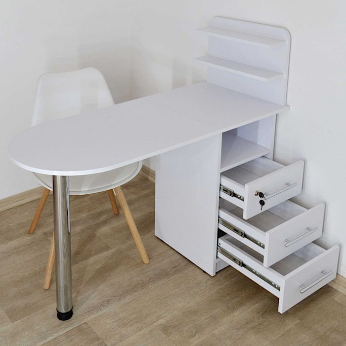 Стол маникюрный раскладной с ящиками рабочее место мастера маникюра