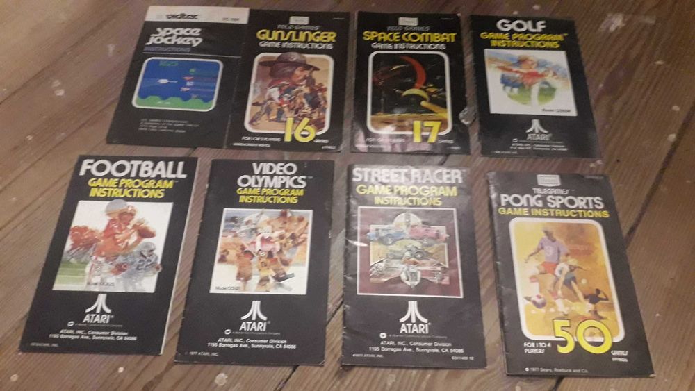 Various (12) Atari 2600 Game Manuals at €2 Each64284540718083122