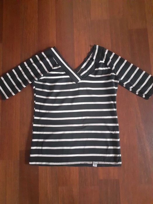 Elegancki zestaw orsay 36S bluzka spodnie na kant midi