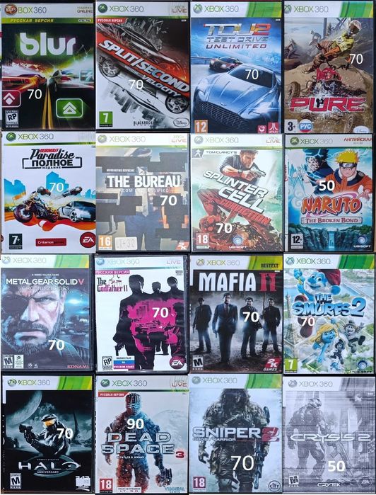 Дискі ігри Xbox 360 LTтешкі розпродаж