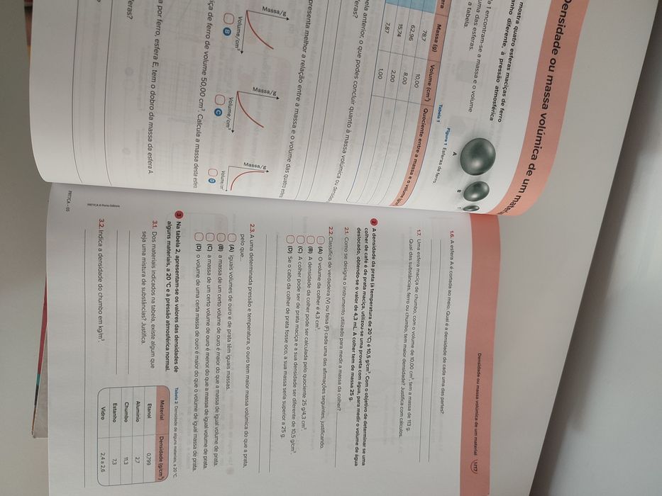 Portes incluídos - Caderno de atividades - físico química- 7° ano