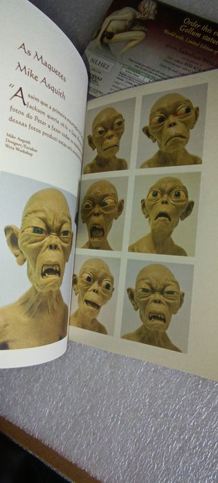 Antigo livro e dvd de Gollum dos senhor dos anéis