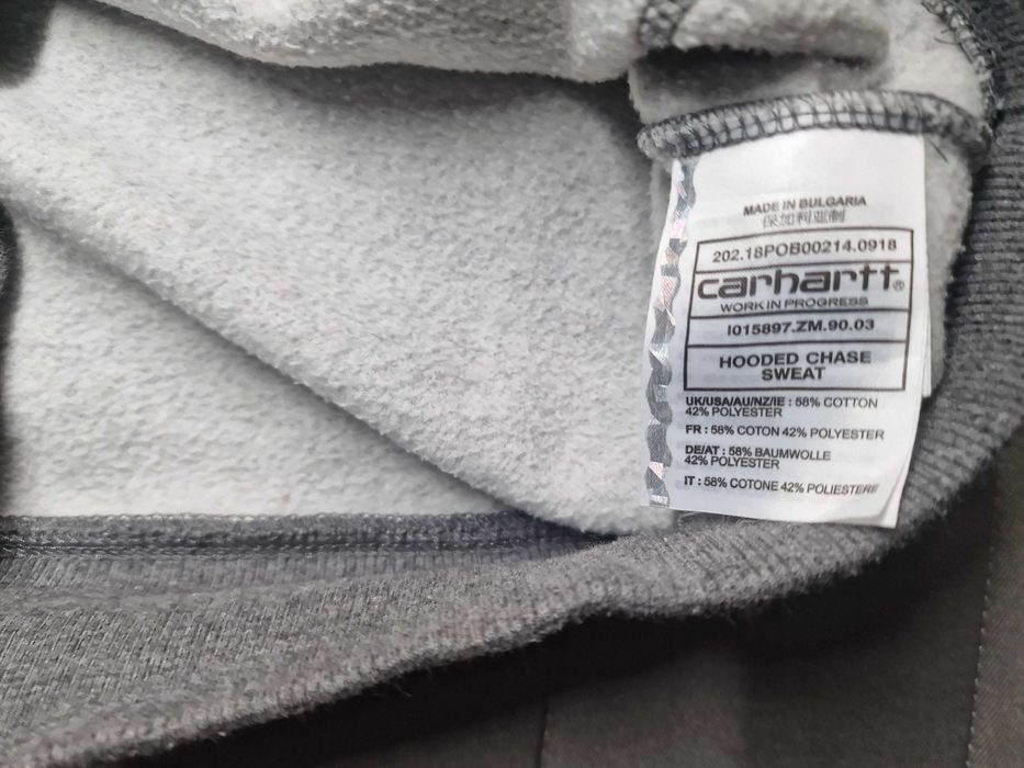 CARHARTT Bluza Hooded Chase Sweat r. S / Dark Grey Heather