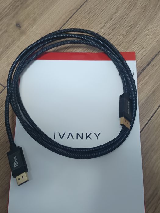 kabel DisplayPort  ivanky 8K 2metry czarny oplot