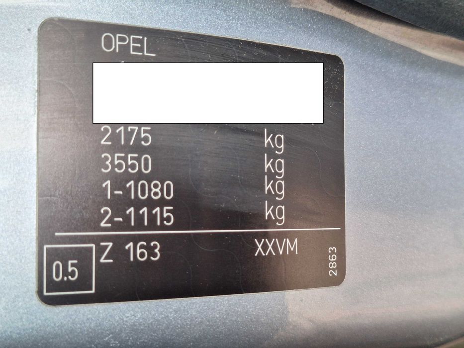Opel Zafira Z163 drzwi, klapa, lampy, fotele