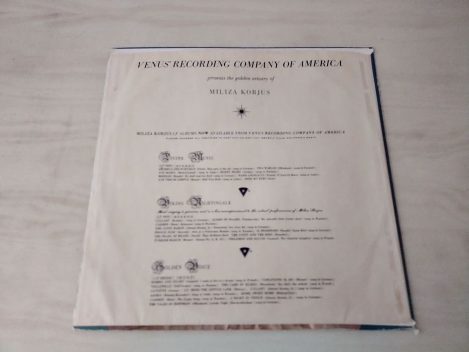 Miliza Korjus vinil 33 divine music assinado a dourado pela própria ed.americana