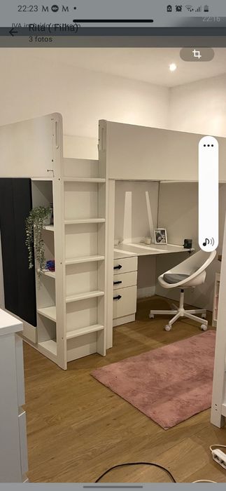 Cama Branca com Roupeiro