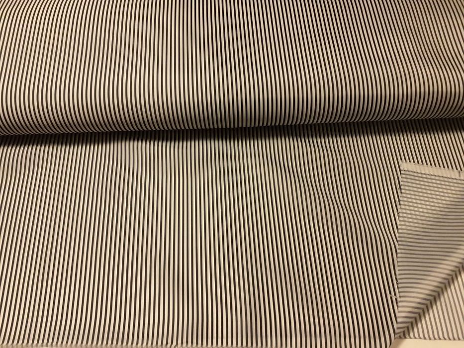 Podszewka w paski czarno/białe szer.150 cm.