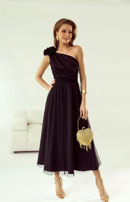 Sukienka tiulowa LORI MIDI w kolorze CZARNY NOWA