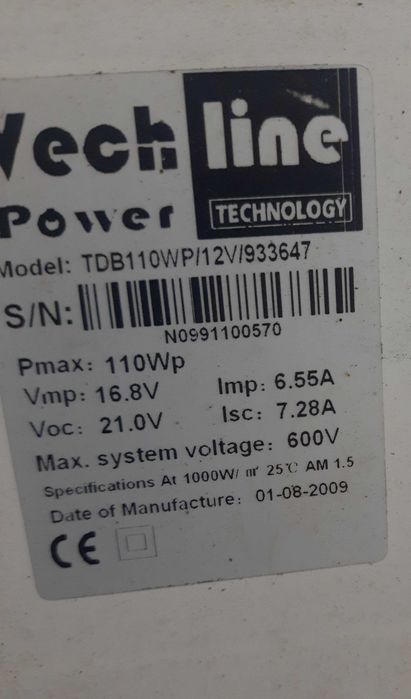 Painel solar 110w e controlador PWM