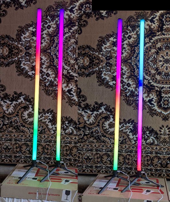 Стильний комплект розумних підлогових RGB ламп (2 шт.) LED, світло, світломузика