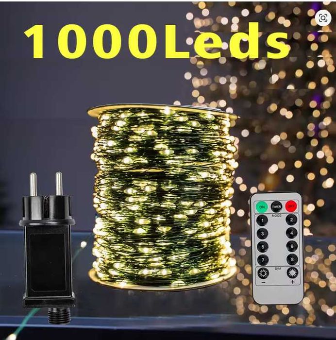 Світлодіодна гірлянда 100М 1000світлодіодів ялинка світло, гірляднди