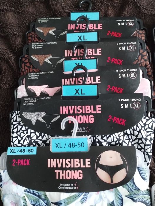 Stringi invisible thong damskie XL