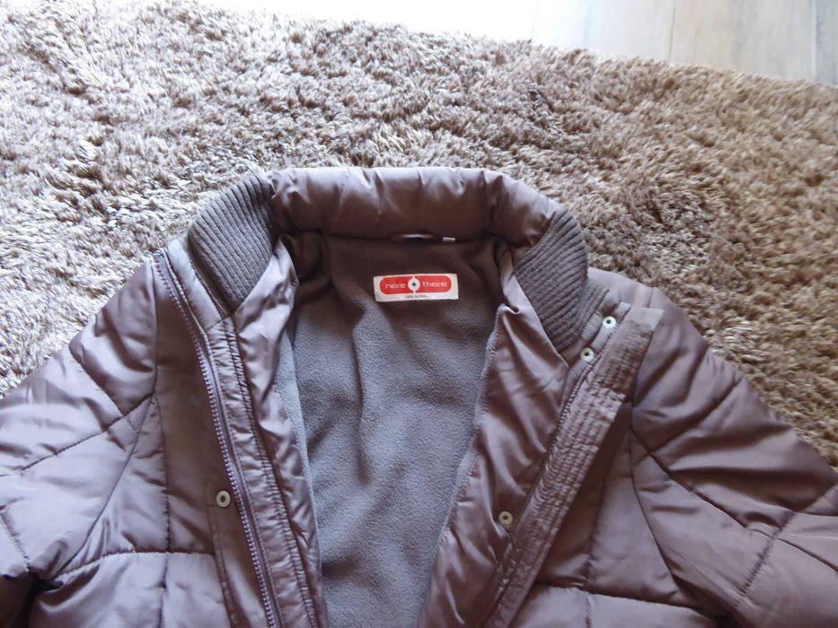 Kurtka dziewczęca DAMSKA DŁUGA płaszcz zimowy KAPTUR 172 cm