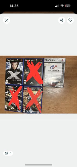 Sprzedam gry na ps2 X-men i GT