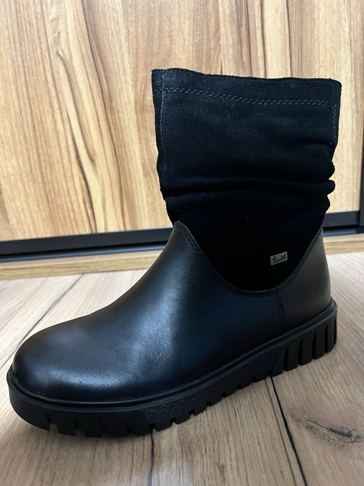 Buty zimowe damskie 36 Rieker skora naturalna zalozone 2 razy
