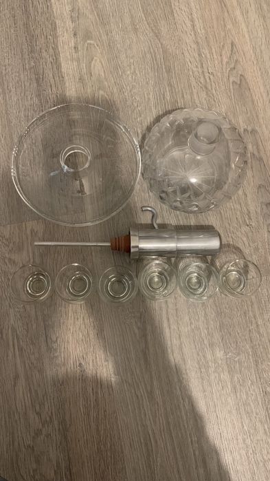 Хрустальный графин(тиш-бар)с помпой