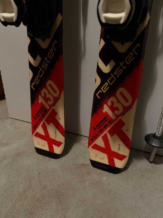 Atomic XT 130cm narty zjazdowe dla dziecka + kijki gratis