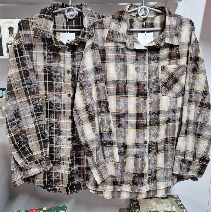 Сорочка картата, клітинка в камінчик(стрази)