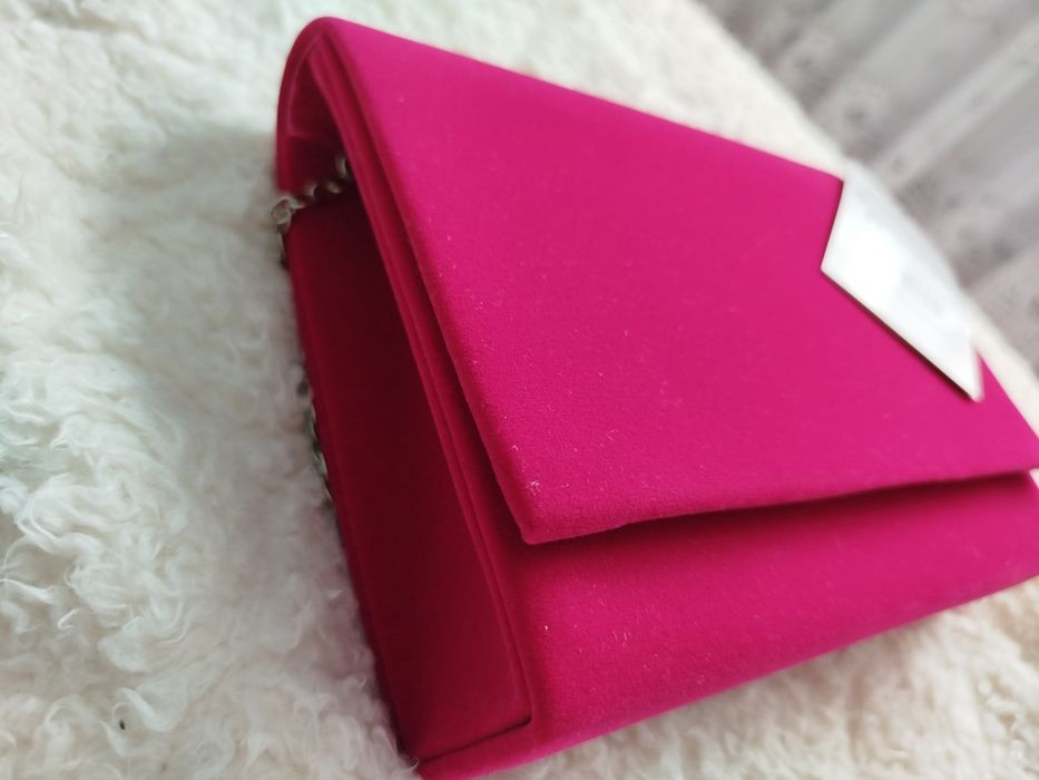 Torebka damska kopertówka zamszowa