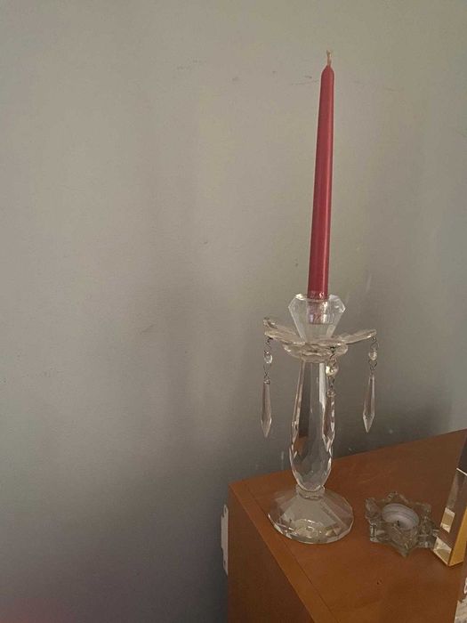 Conjunto de castiçais de cristal SPAL
