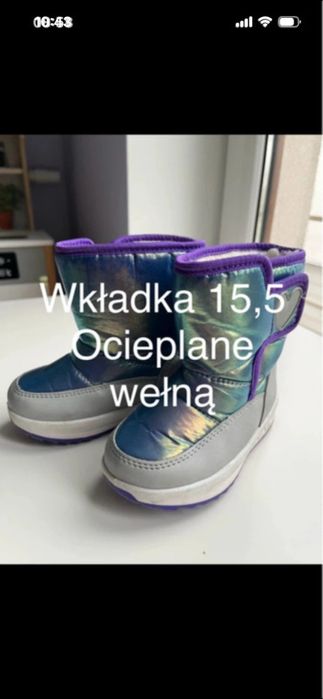 Śniegowce sinsay ocieplane wełną r 24