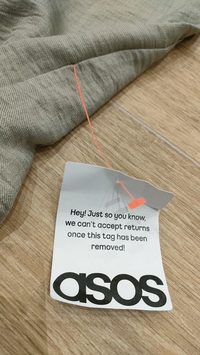 Asos Design nowy kombinezon khaki z dekoltem Bardot S 36