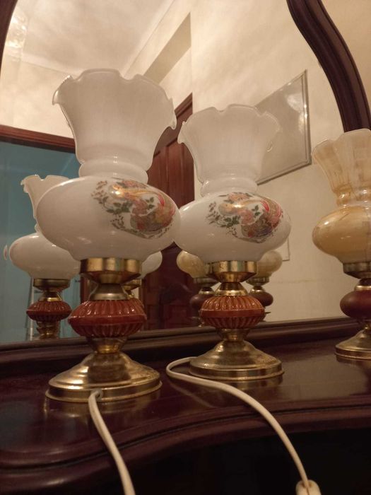 4 Candeeiros de mesinha de cabeceira vintage