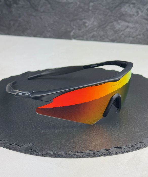 Сонцезахисні окуляри Oakley M Frame чорні матові дзеркальні спортивні чоловічі оригінал