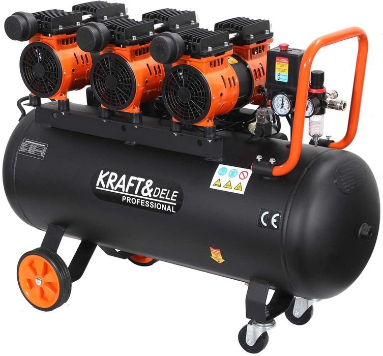 KRAFT&DELE Kompresor Bezolejowy 100l Sprężarka 230v 3x1500W KD1394