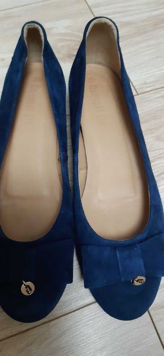 Niebieskie  baleriny skora rozmiar  38