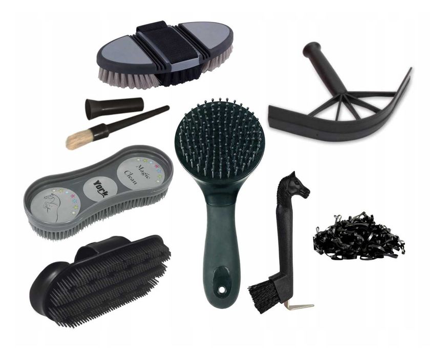 Zestaw szczotek dla KONIA KONI czarny duży