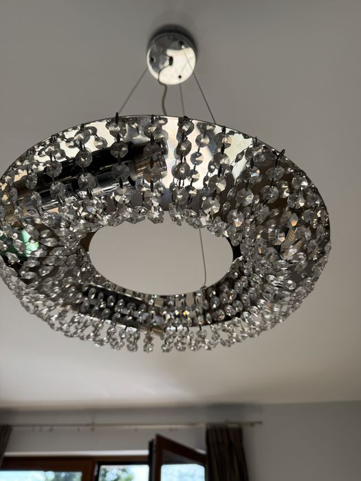 Lampa glamour z krysztalkami zyrandol