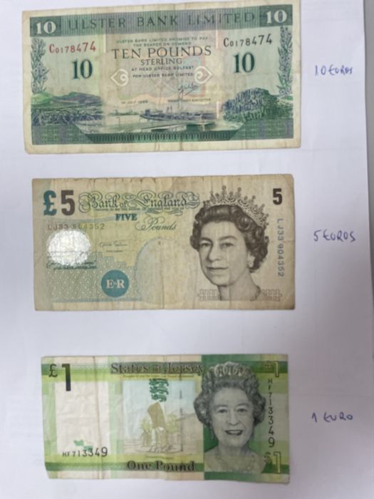 Notas de libra antigas