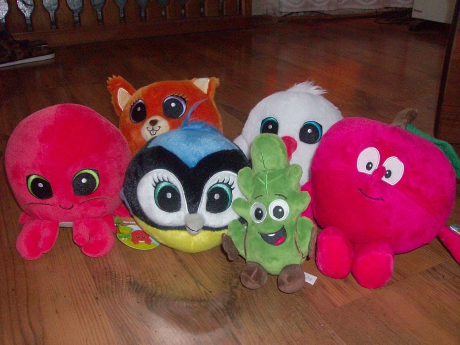 Pluszaki 5 szt z gangu maskotki nowe + gratis