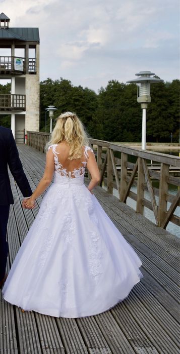 Suknia ślubna roz 34 plus welon