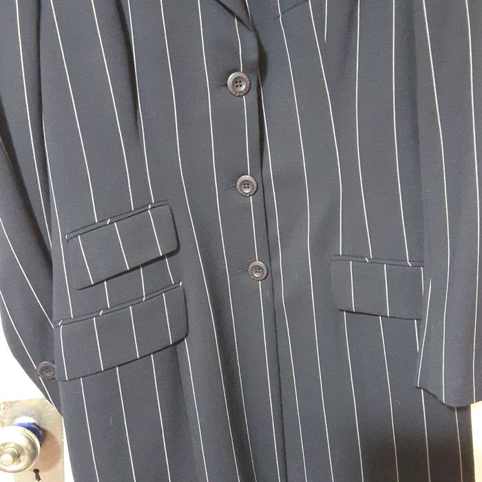 Casaco azul riscas brancas - tam 38