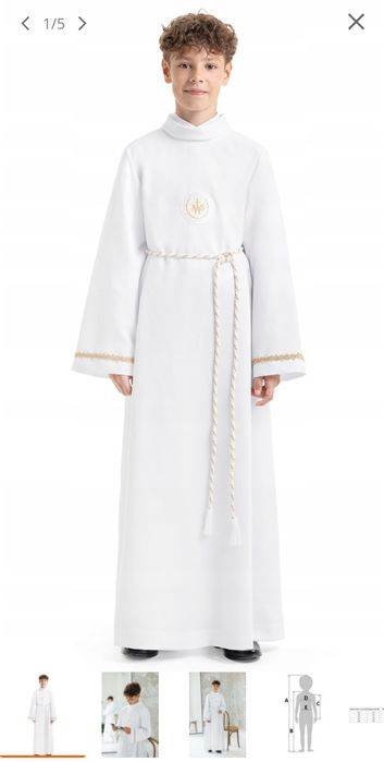Alba komunijna rozmiar 134, chłopiec, dziewczynka