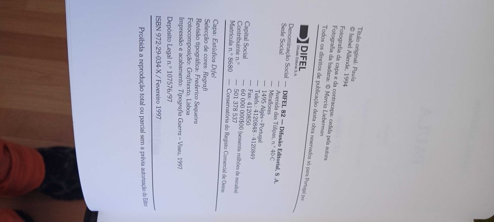 PAULA - Isabel Allende, 1994, Difel