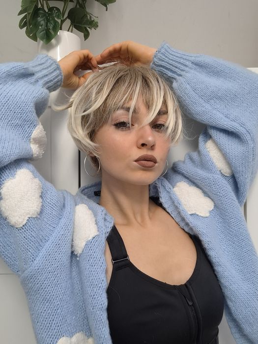 Peruka WIG krótka blond uniseks męska damska ombre sombre nowa