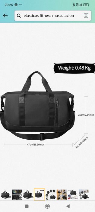 Mala de ginásio/ mala de mão de viagem