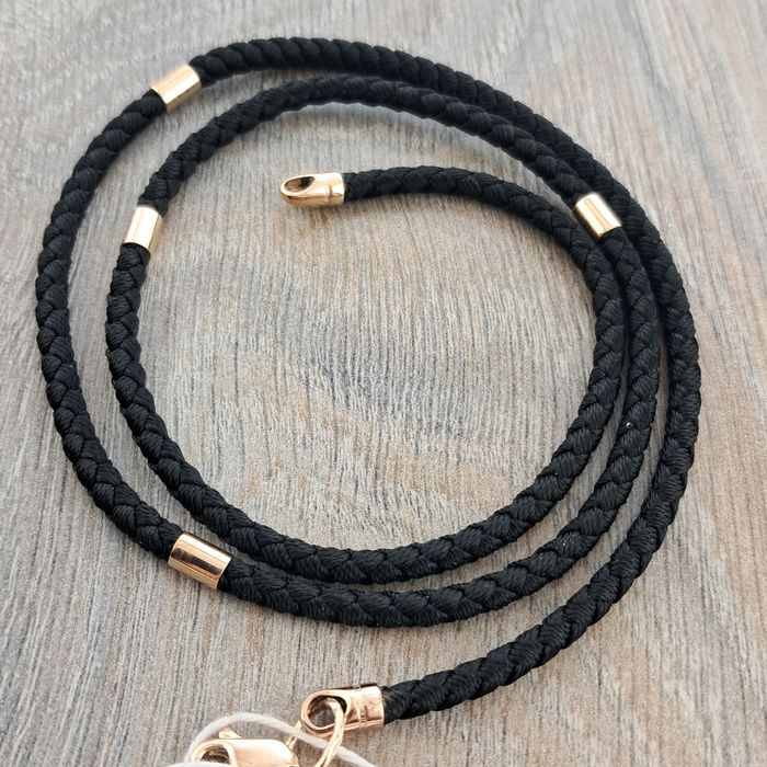 ‼ Шнурок с золотом с золотыми вставками 4,52 гр Золотая цепочка Золото