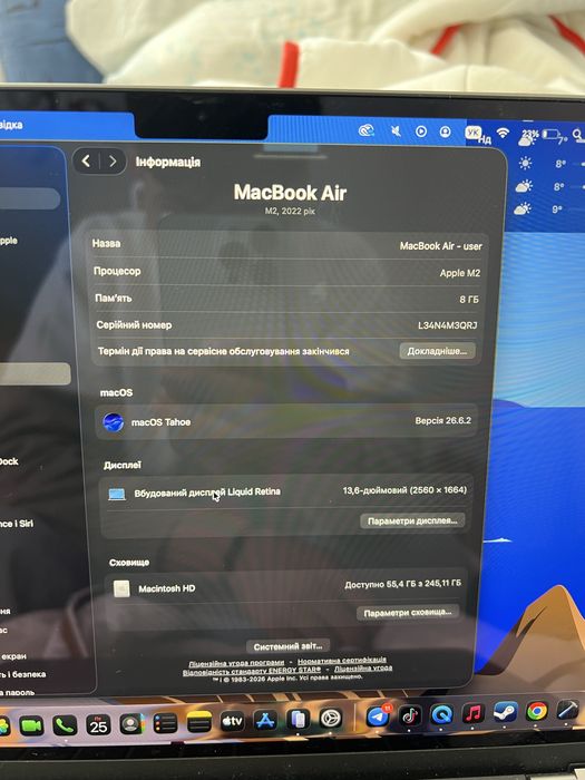 Macbook Air 13 M2