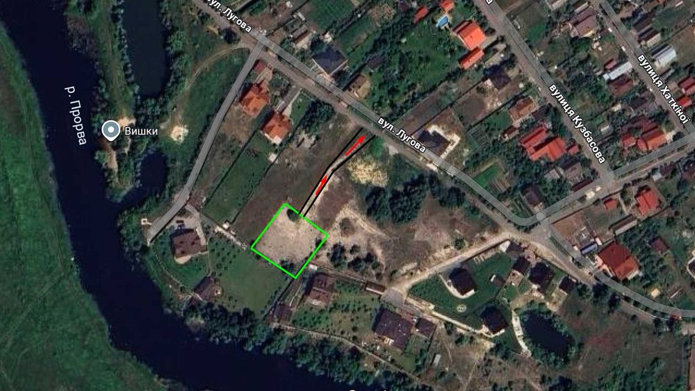 Земельна ділянка в с.Гнідин біля річки