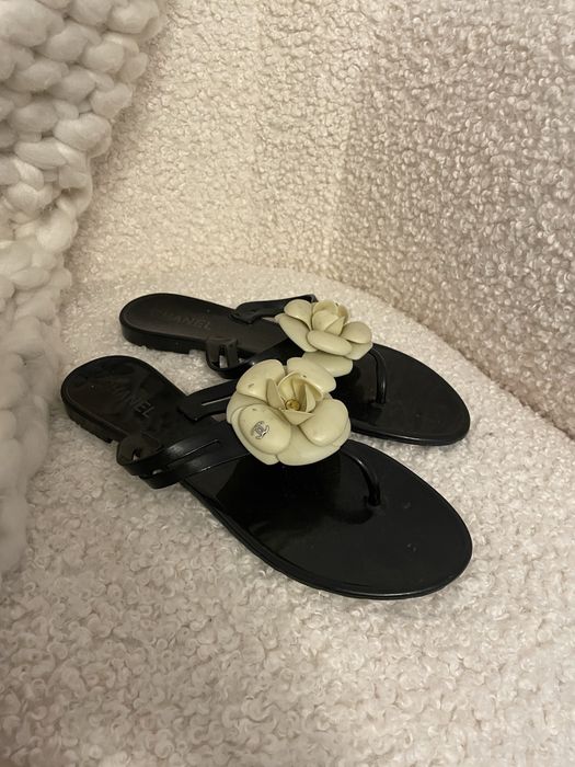 Japonki Klapki Chanel Roza Camelia 39 40