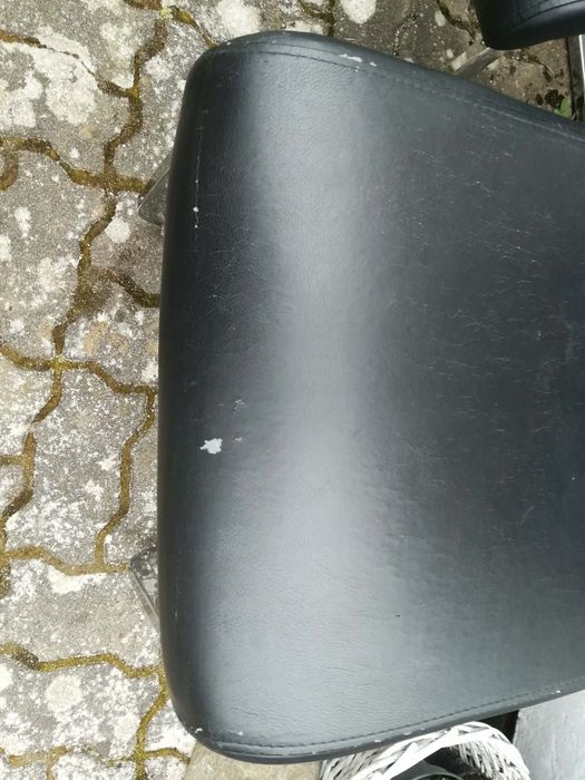 Krzesła z ekoskóry czarne 2 szt.