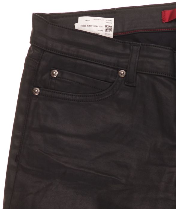 Spodnie Hugo Boss W28 L34 Damskie Slim Wet Look Black Czarne Woskowane