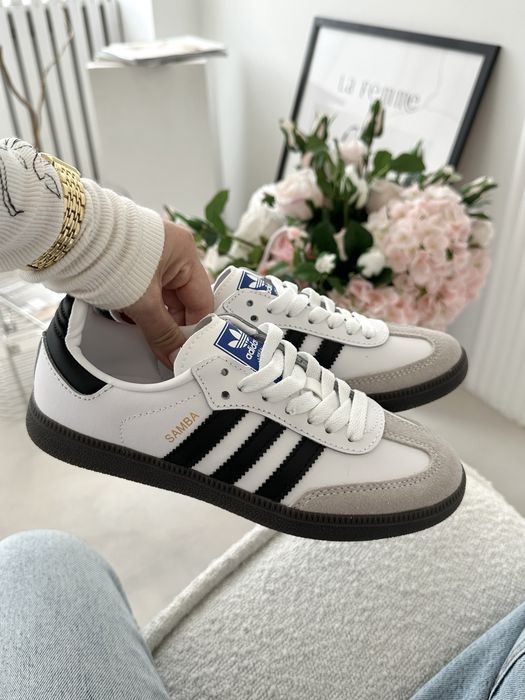 Жіночі кросівки Adidas Samba білі | женские кроссовки Adidas Samba